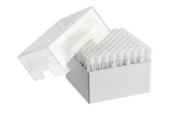 艾本德儲存盒 9 × 9, 可放置 81  個螺旋蓋（凍存）管， 4  –  5  mL，2  件，高 102  mm，4  英寸，聚丙烯材料，可耐受最低 -86  °C，可高溫高壓滅菌，帶蓋子并具有