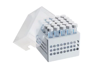 艾本德儲存盒 5 × 5, 可放置 25  個試管，15  mL，2  件，高 127  mm，5  英寸，聚丙烯材料，可耐受最低 -86  °C，可高溫高壓滅菌，帶蓋子并具有數(shù)字字母標識