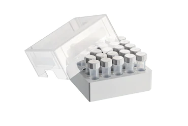 艾本德儲存盒 5 × 5, 可放置 25  個螺旋蓋管，5  mL，2  件，高 76  mm，3  英寸，聚丙烯材料，可耐受最低 -86  °C，可高溫高壓滅菌，帶蓋子并具有數(shù)字字母標識